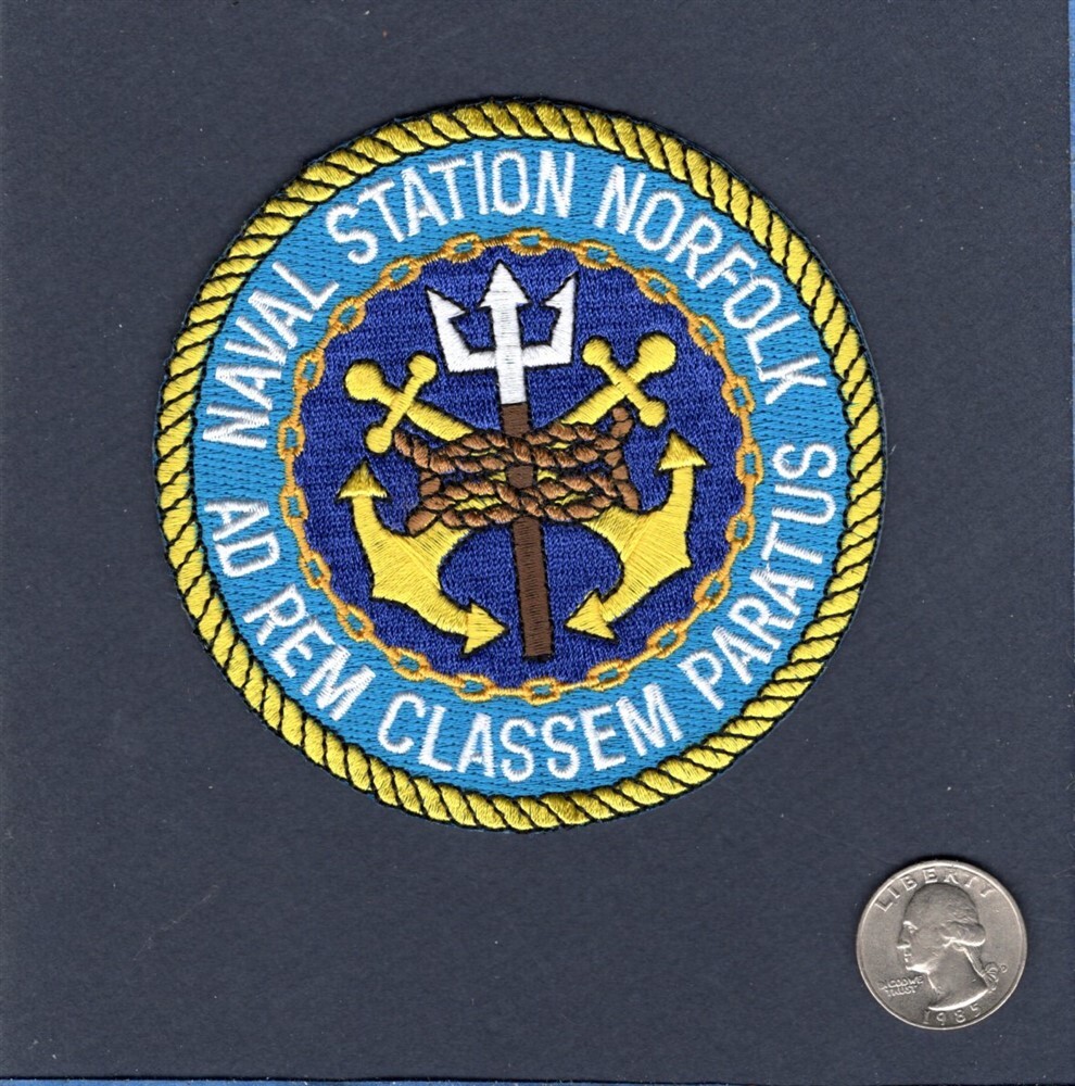 Original NAVSTA Naval Station NORFOLK VA US NAVY SHIP Base Squadron Patch