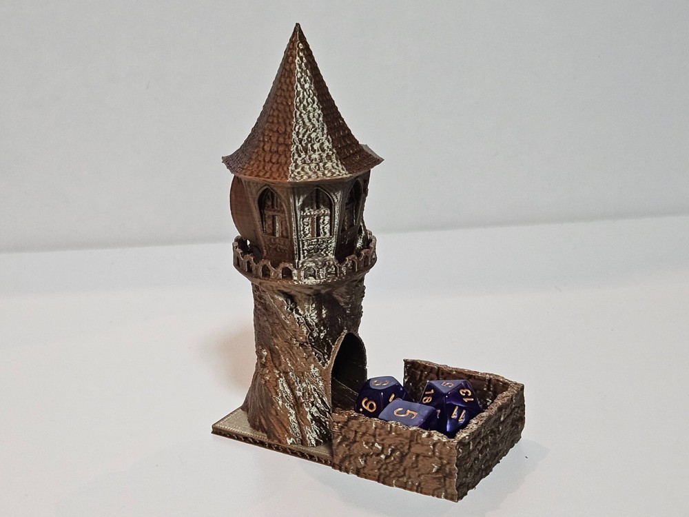 feyvilla Dice Tower -castle dice tower bronze / roller tower/Tabletop RPG