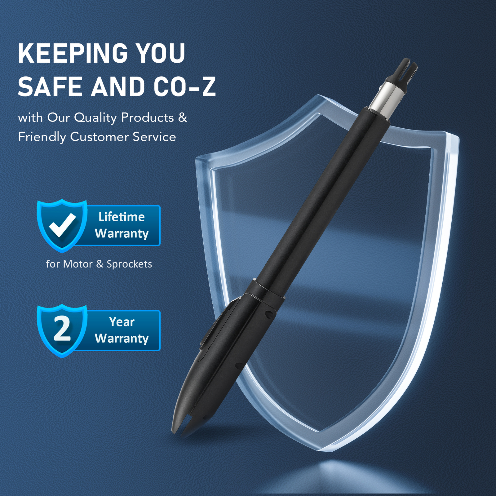 CO-Z Solar Powered Single Swing Gate Operator for 660lb Home Gate 2 Remotes