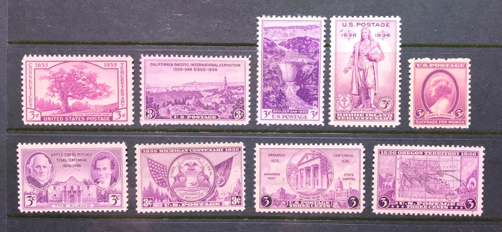 1935-1936 US Commemorative Year Set, 772-777, 782-784, MNH  FREE SHIPPING