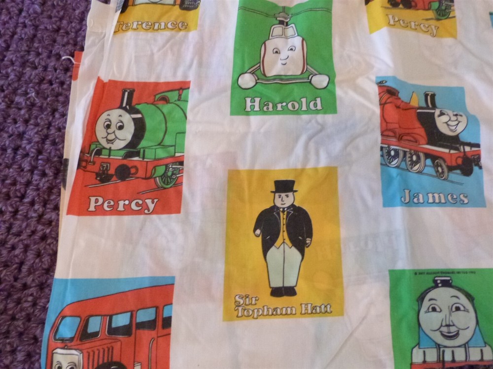 1992 Thomas Tank Engine Twin Bed Set Comforter, Fitted & Flat Sheet, Bed Skirt