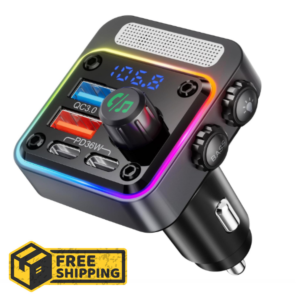 Cargador De Carro Para Celulares Con Blutu Bluetooth Musica Radio FM Llamadas