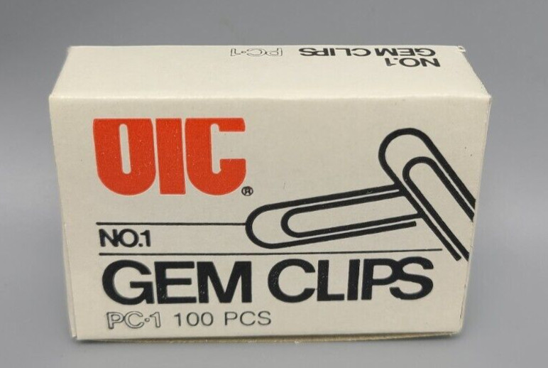 Paper Clips  OIC No. 1 Small  Lot 2