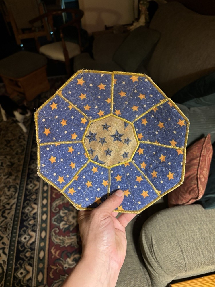 90s Celestial Sewing Basket Needle Holder And Such