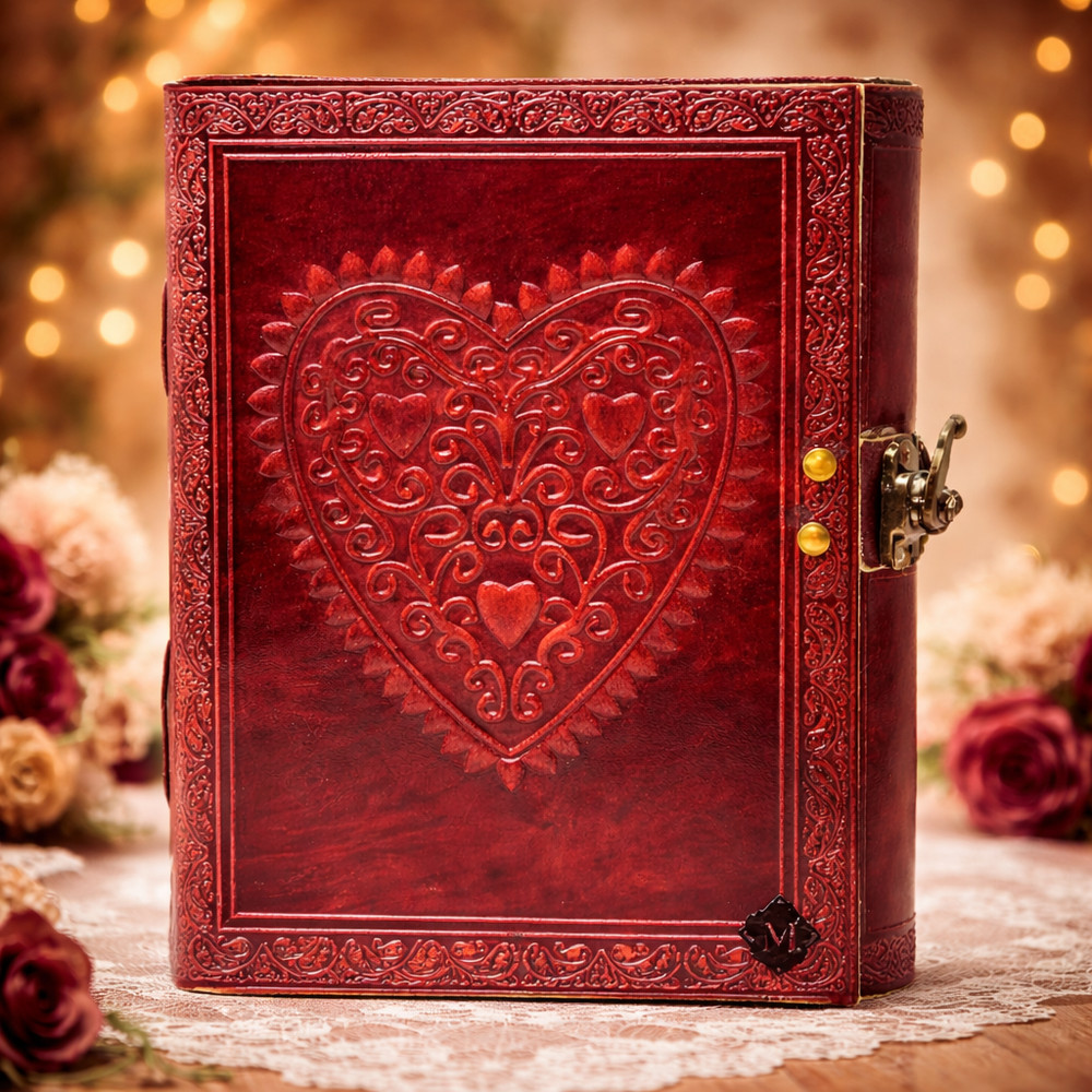 Handmade Leather Journal8x6Vintage Diary Notebook–Single Lock –200 Lined Page