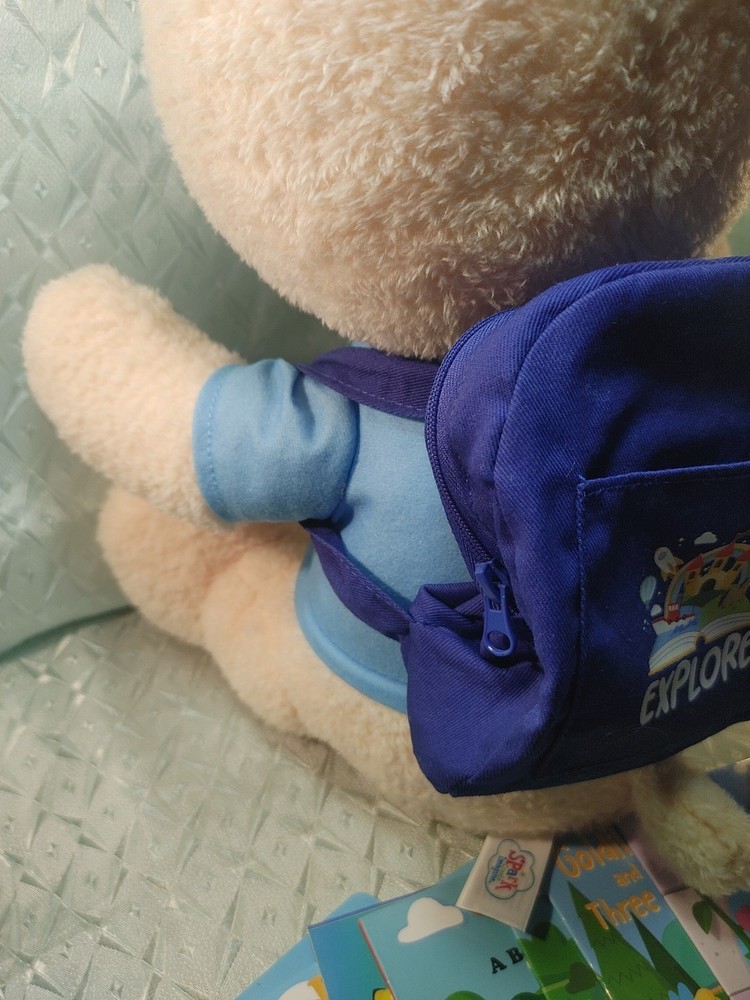 Spark Create Imagine Interactive Learning Plush Bear for Child, With Books