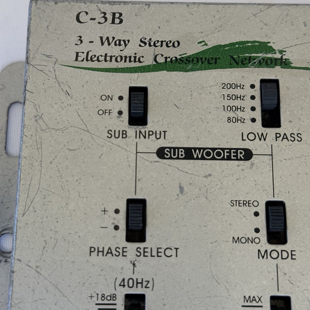 POWER ACOUSTIK 3-Way Stereo Electronic Crossover Network - Model C-3B NOT TESTED
