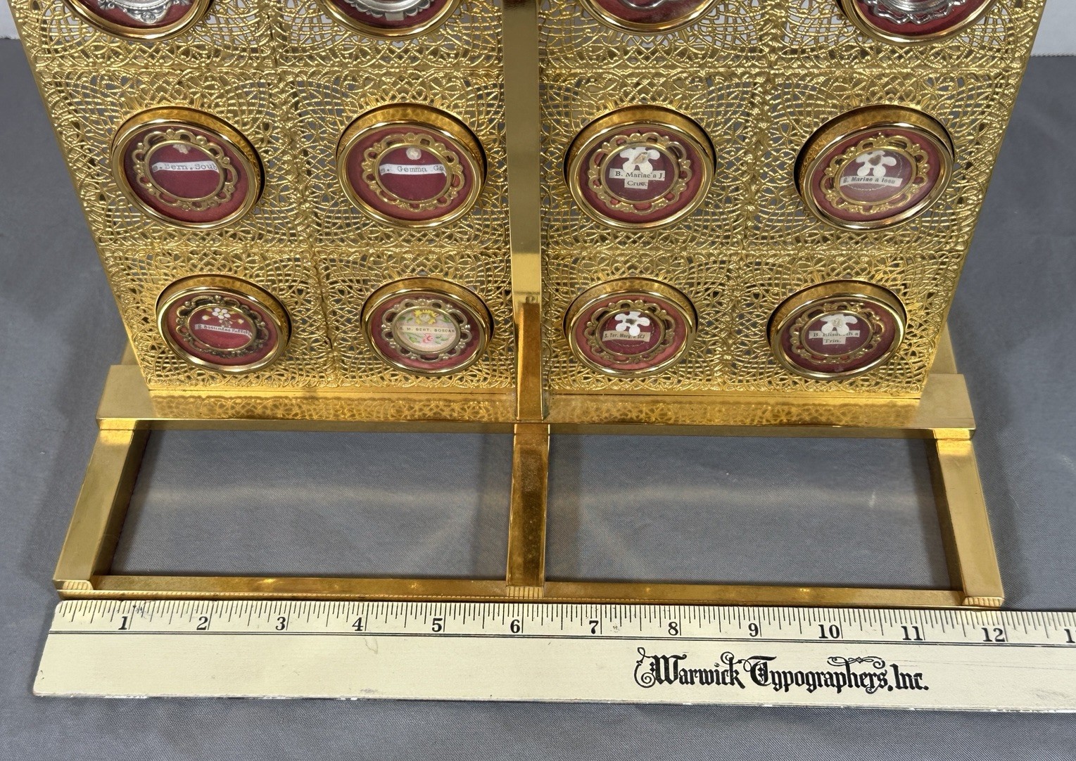 Reliquary Relic Custom Made 19 Saints True Cross, Crown Thorns, Evangelists