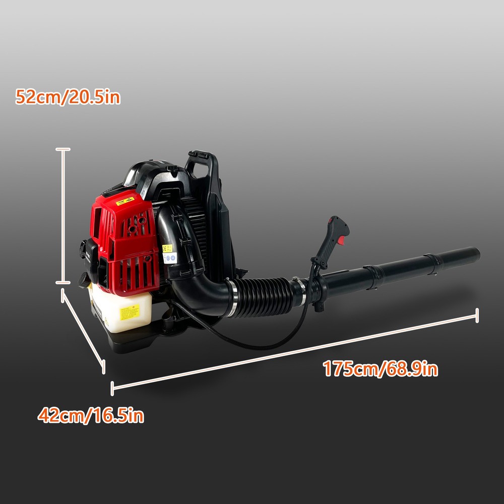 Backpack Gas Leaf Blower,76CC,660CFM,200MPH