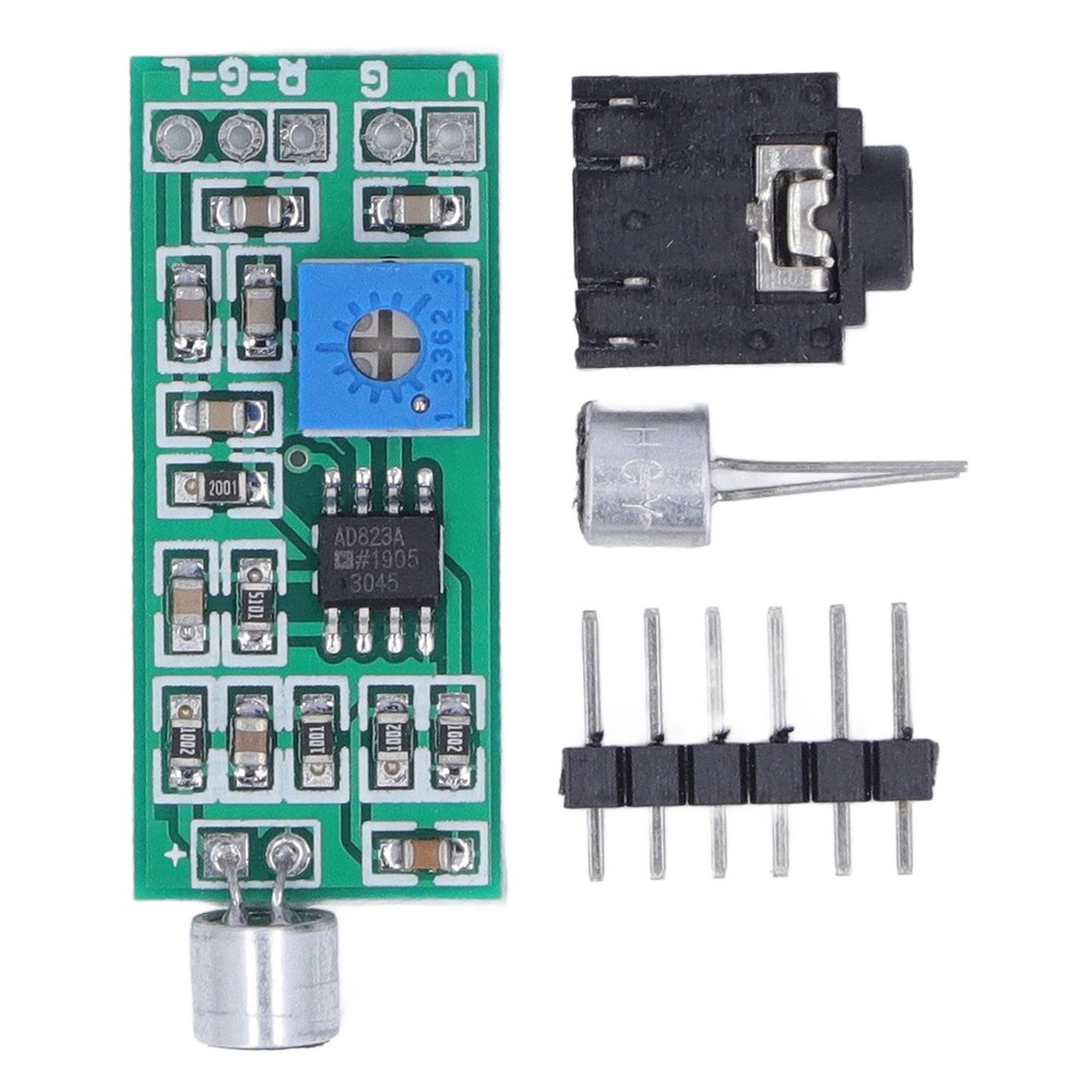Microphone Pickup Module Dual Channel Output Adjustable Gain Amplifier Board For