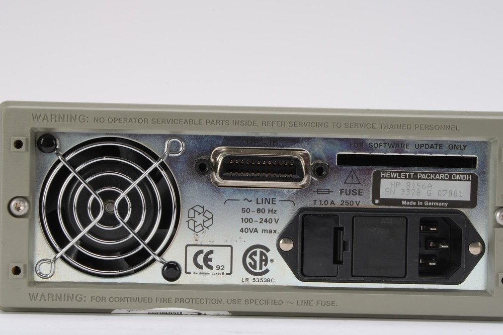 Hewlett Packard HP 8156A Optical Attenuator With Option 121