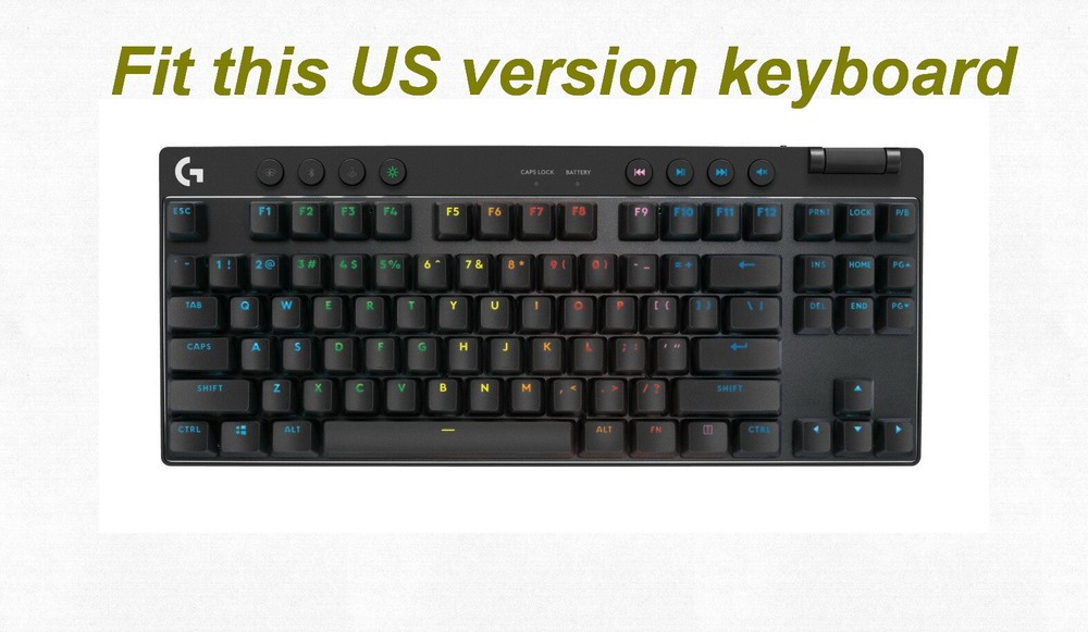 keyboard skin for Logitech PRO X TKL LIGHTSPEED Wireless Gaming Keyboard