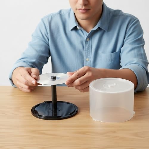 CD/DVD Empty Cake Box Spindle, 2pcs Empty DVD Storage CD Container Cake Box