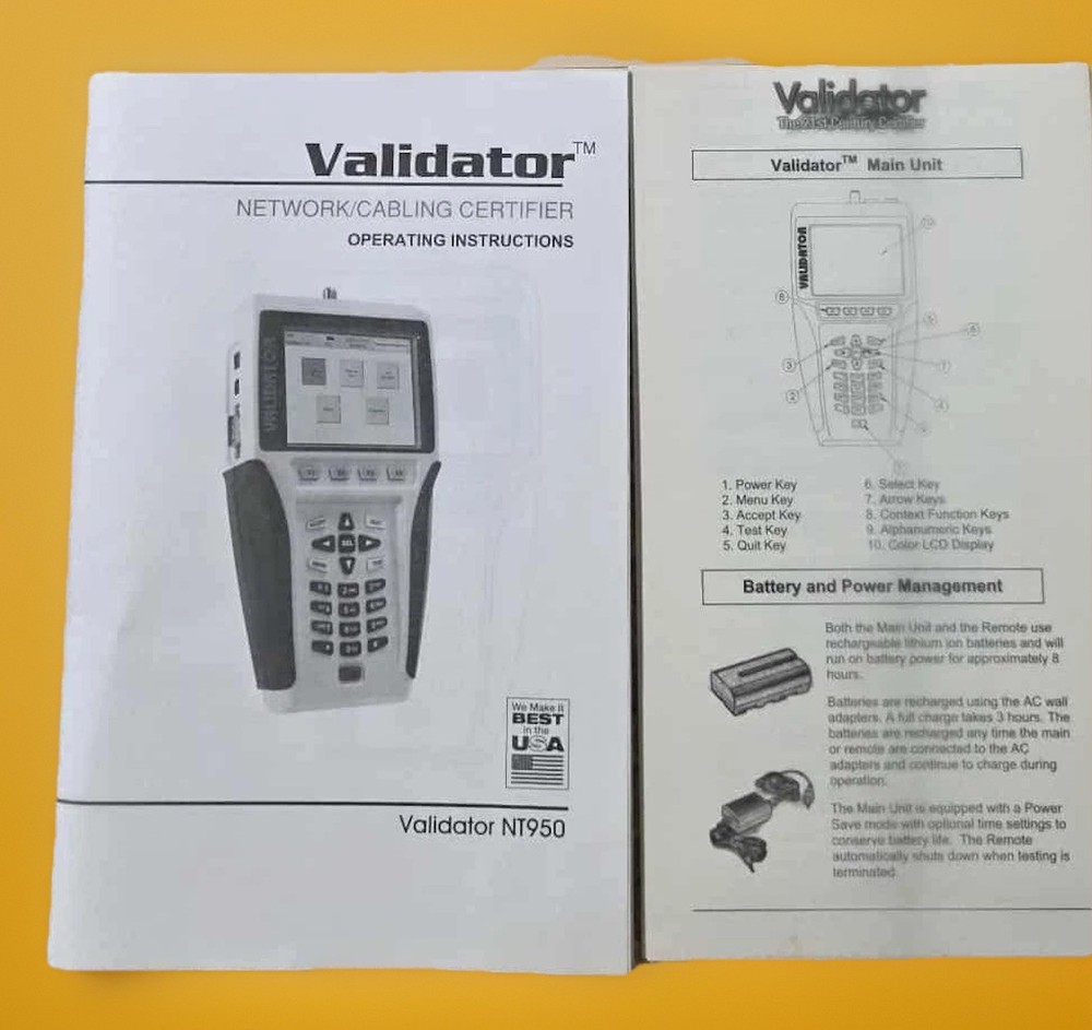 Test-Um Validator NT950 Network | LAN | Ethernet Cable Tester | Open Box New