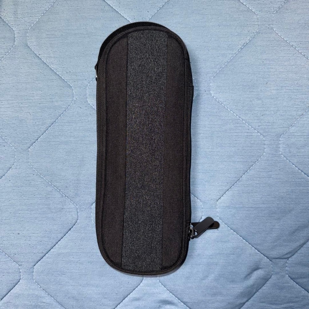 SIDE BY SIDE BLACK NYLON GADGET POUCH #e14bf5