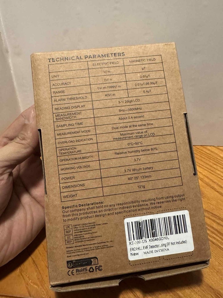 Erickhill EMF Tester RT-100 Electromagnetic Radiation Tester