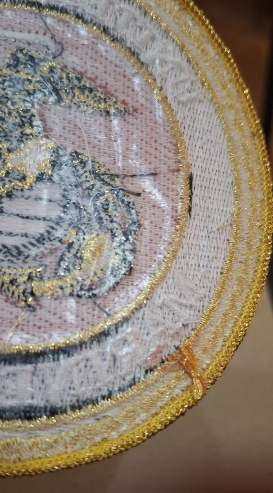 U.S.M.C. Marine Corps Round Circular Patch, 4" Diameter VG+ Multicolor USMC