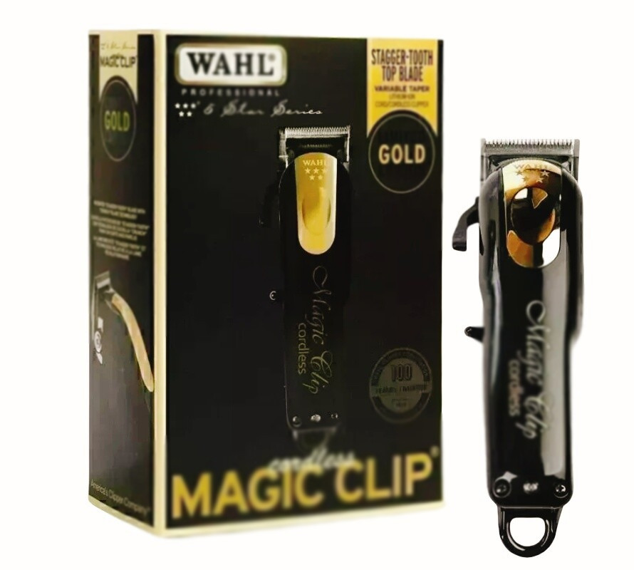 8148-100 Wahl Professional 5 Star Edition  Gold Cordless Magic Clip Black New