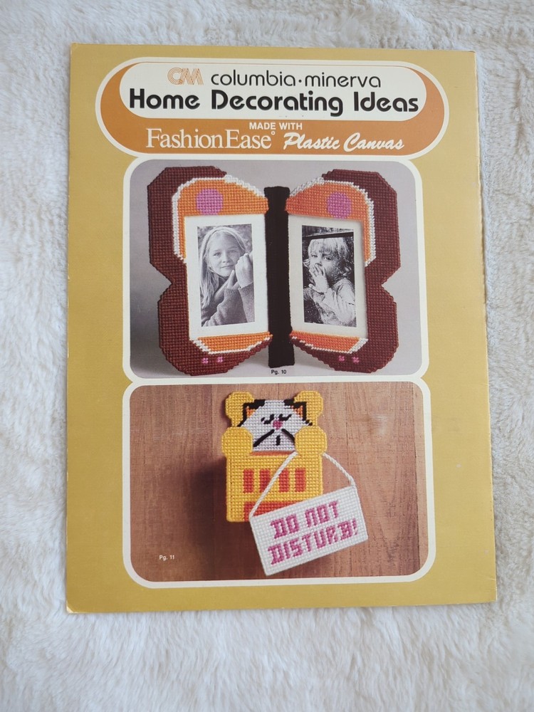 Home Decorating Ideas 5 Plastic Canvas Patterns Projects By Columbia Minerva 665