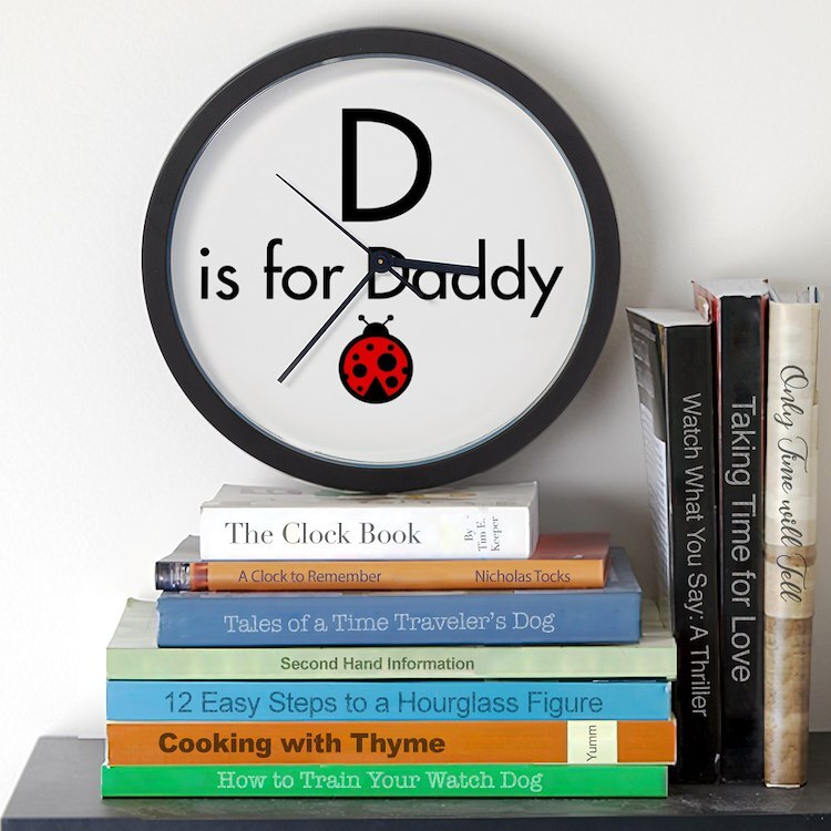 CafePress Ladybug Daddy 10" Wall Clock (121754623)