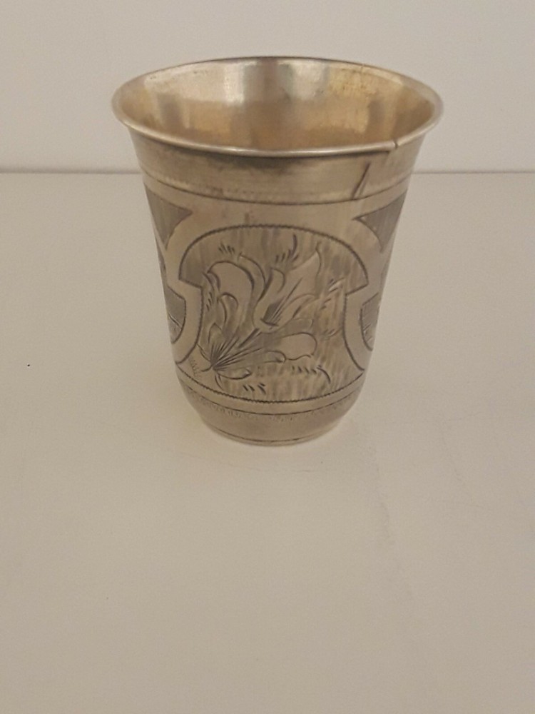 Russian silver 84 vodka cup