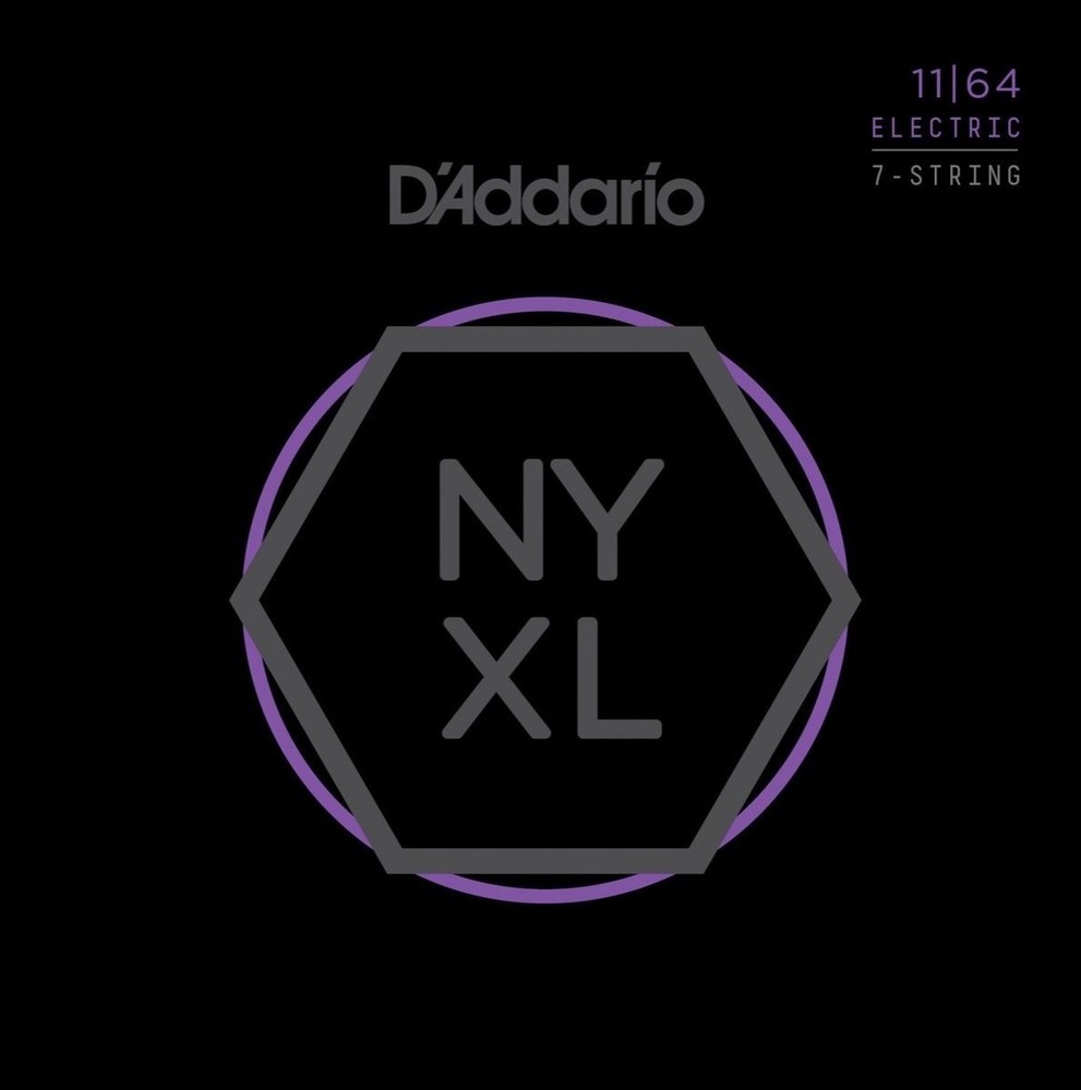 D'Addario NYXL1164 7-String Electric Guitar Strings Medium 11-64