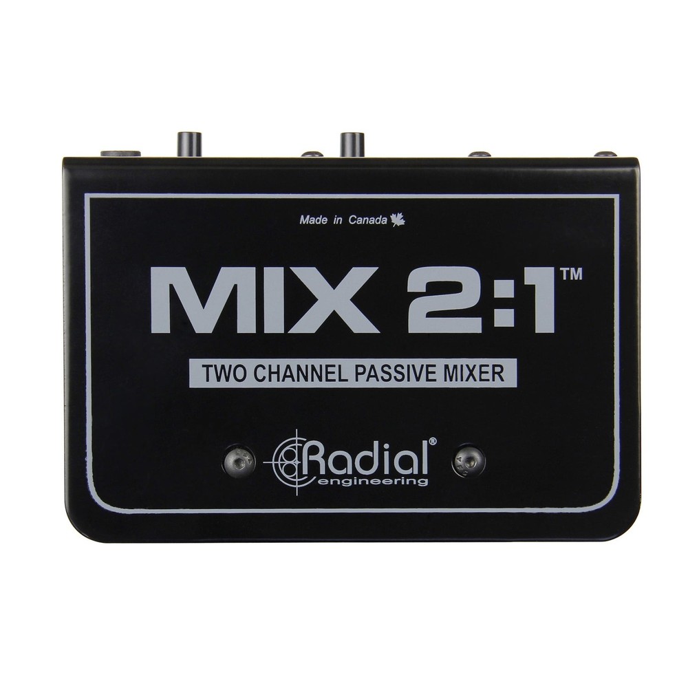 Radial Engineering MIX 2:1 2-Channel Passive Mixer bundle with Three XLR Cables