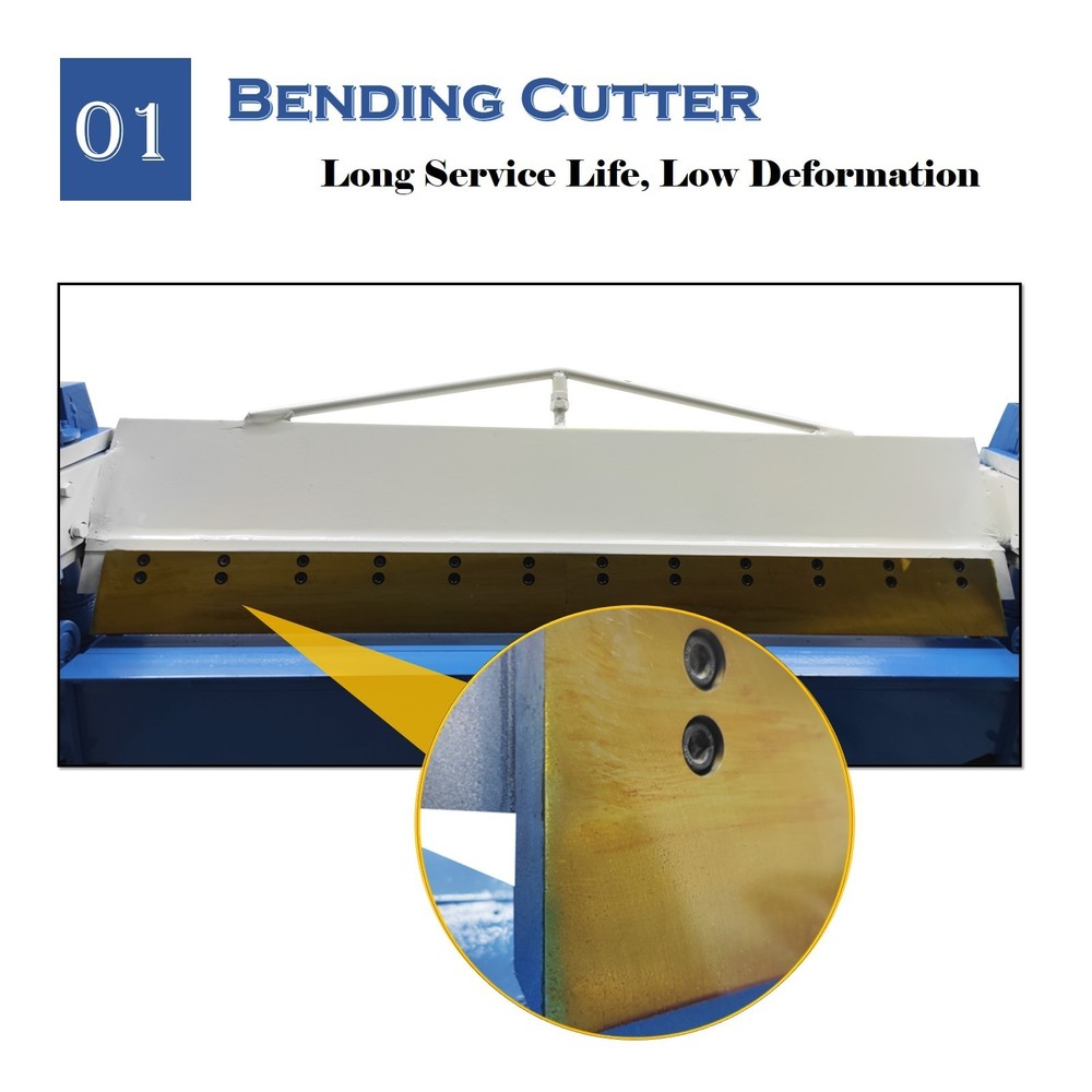 1300mm/51'' Max Bending Width Manual Sheet Metal Bending Machine Split Cutter