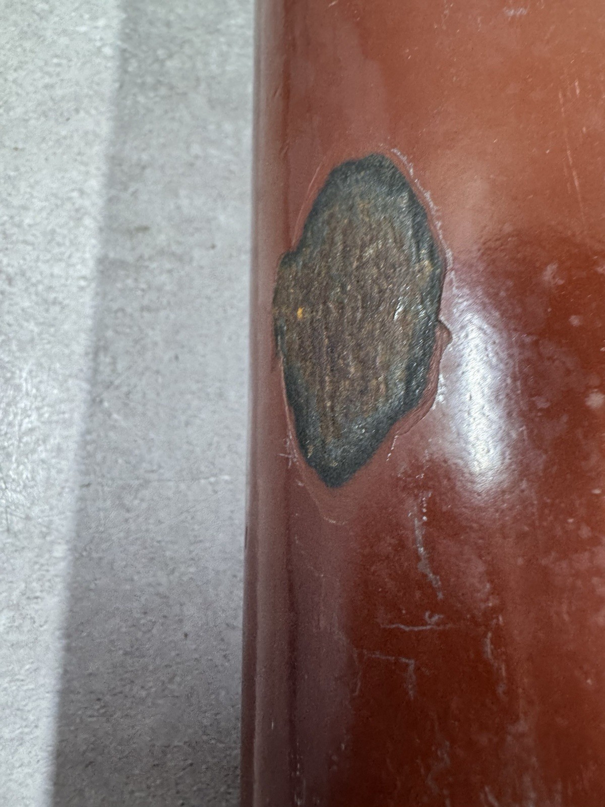 Vintage Swiss Army Canteen Enamel Water Bottle w/ Cork & Leather Strap 8.5”