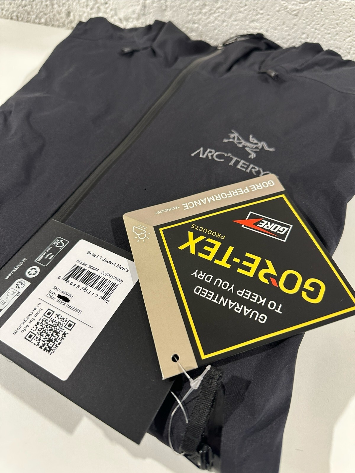 NEW Arc’teryx Beta LT Jacket 26844 Goretex Black 465051 NWT Men's Sz S-XL