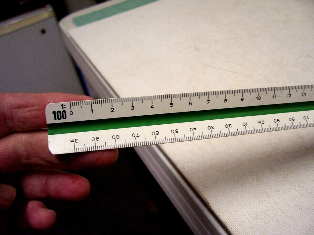 Vintage Alvin Triangular Drafting Graphic Ruler, Germany, 744PM