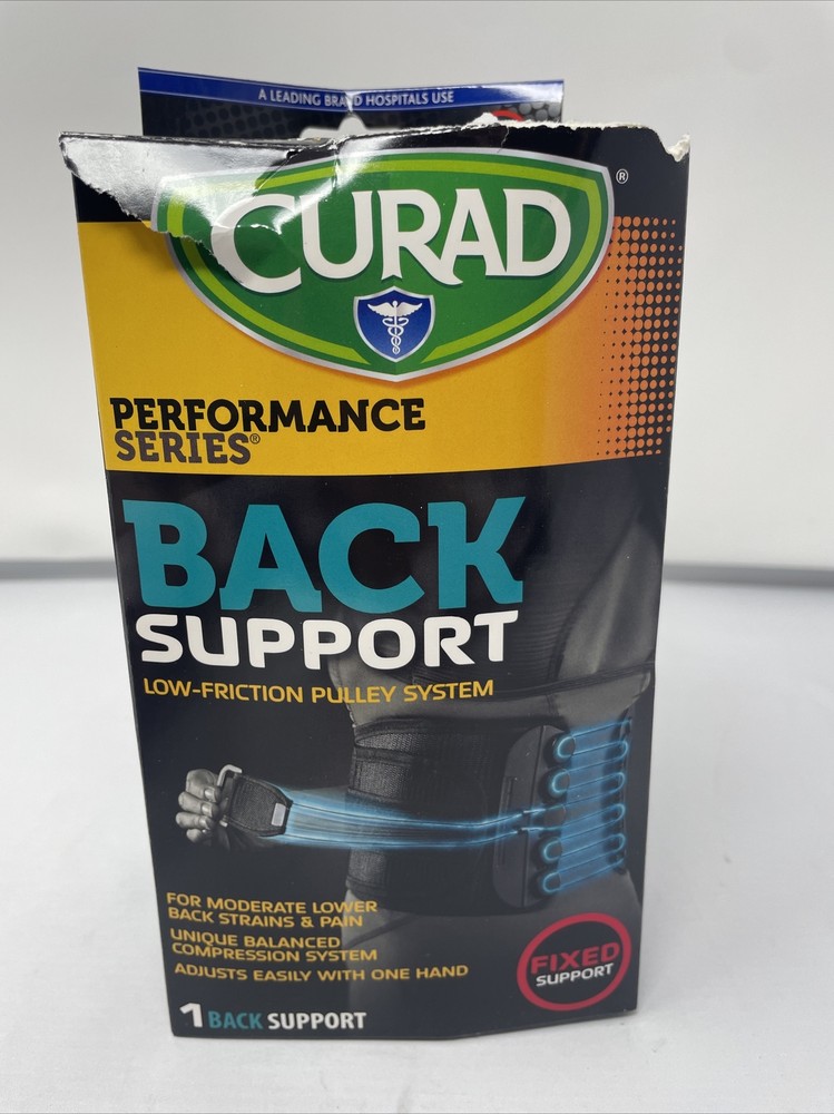 Curad Lower Back Support, Curad, Lightweight, Black  universal size