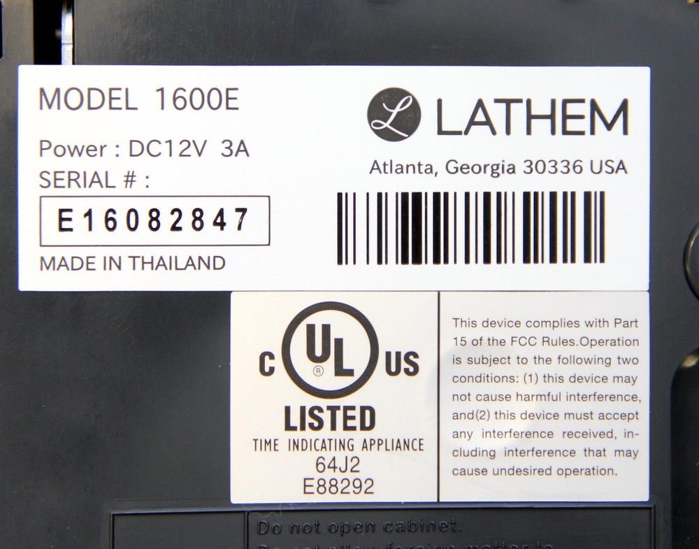 Lathem 1600E Tru-Align Atomic Time Clock