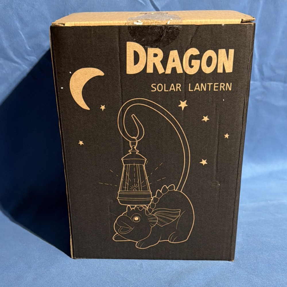 Fantasy Dragon Statue with Hanging Lantern Collectible Decor