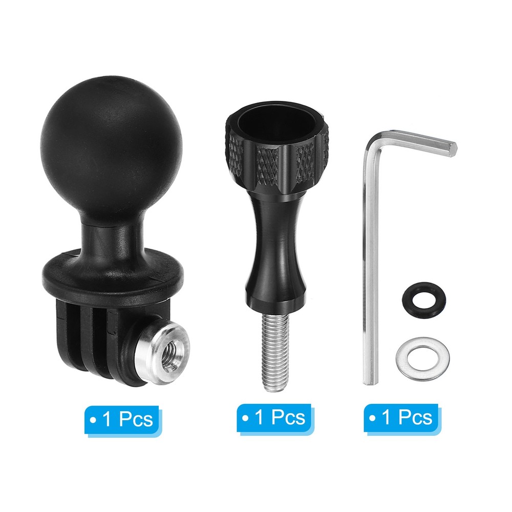 Action Camera Ball Mount Adapter Rotating Ball Head Mount Black