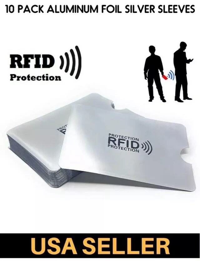 10 Pack RFID Blocking Sleeves Credit Card Protector Passport Card Identity Theft