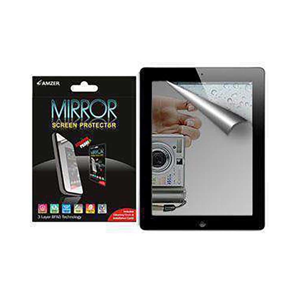 AMZER Mirror Screen Protector Scratch Guard With Cleaning Cloth For iPad 2