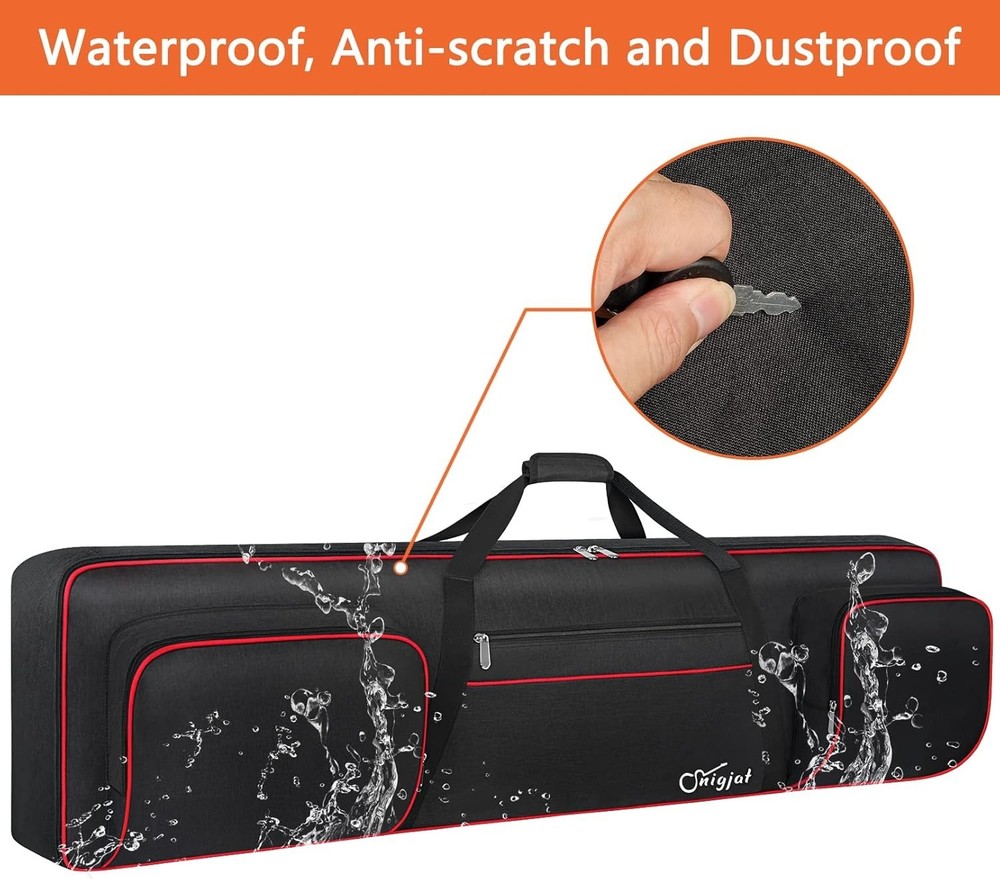 Versatile Padded Keyboard Case for 88-Key Instruments - Organizational Pockets