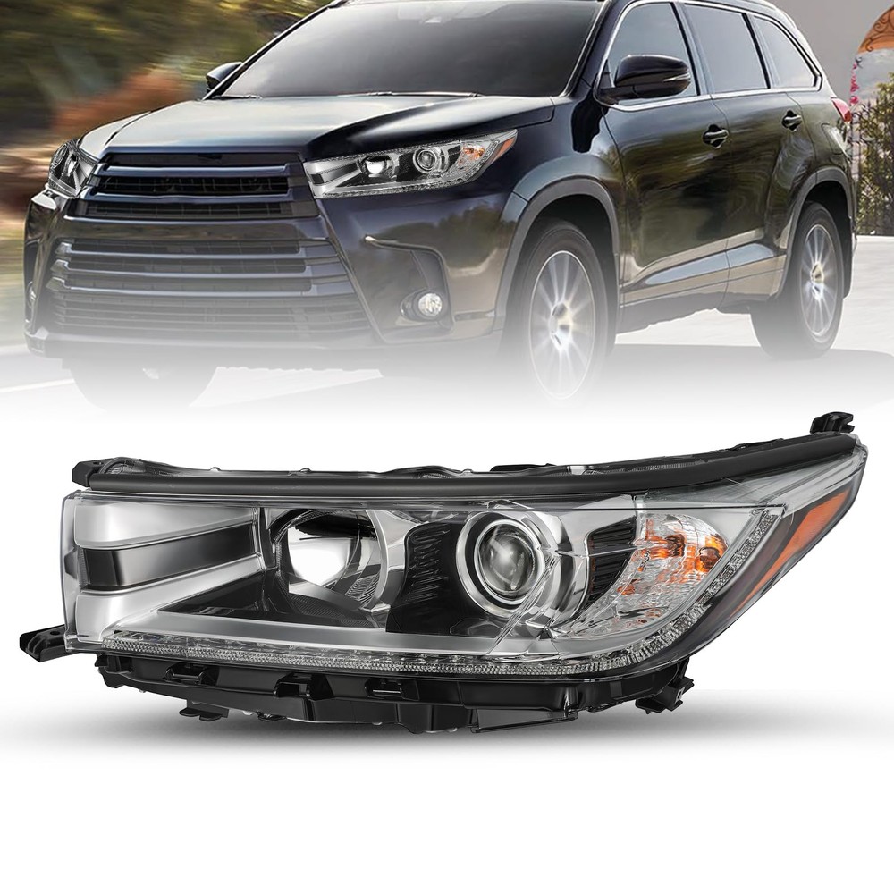 2017-2019 Toyota Highlander SE Headlight Replacement LED DRL Left Driver Side