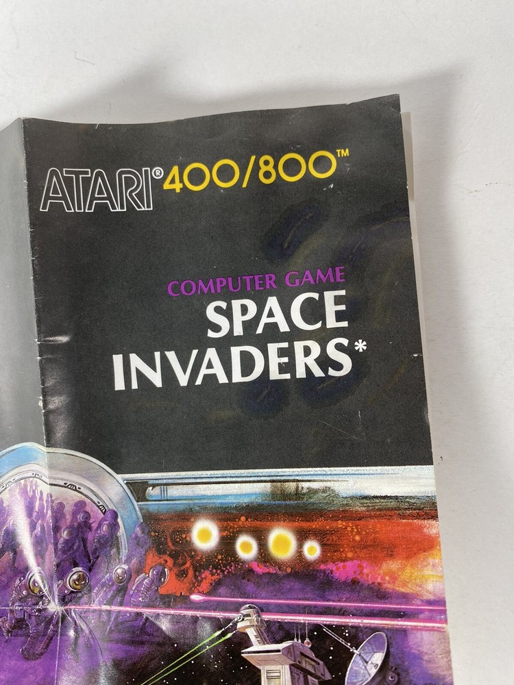 Atari 400/800 Space Invaders Vintage 1980 Computer Game Original Manual Only