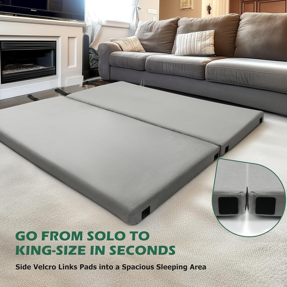Willpo CertiPUR-US Memory Foam Small Single / 72"*24"*3", Gray