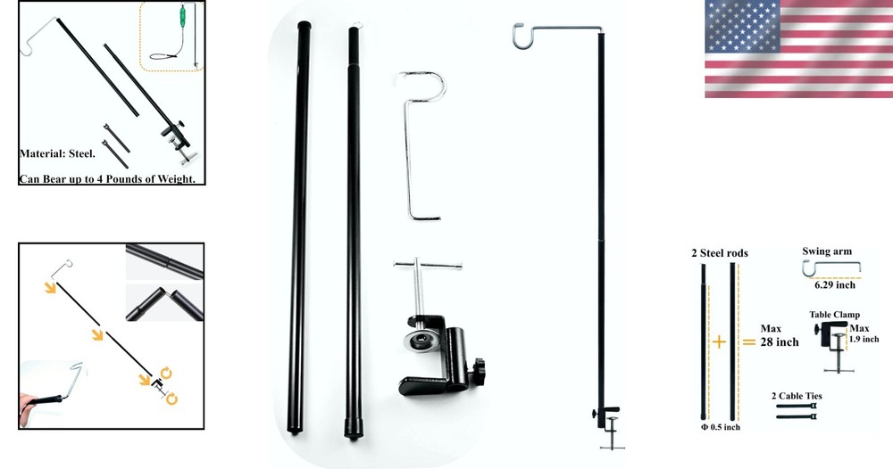 Compact Alloy Steel Motor Stand with Robust Clamping & Swing Functionality