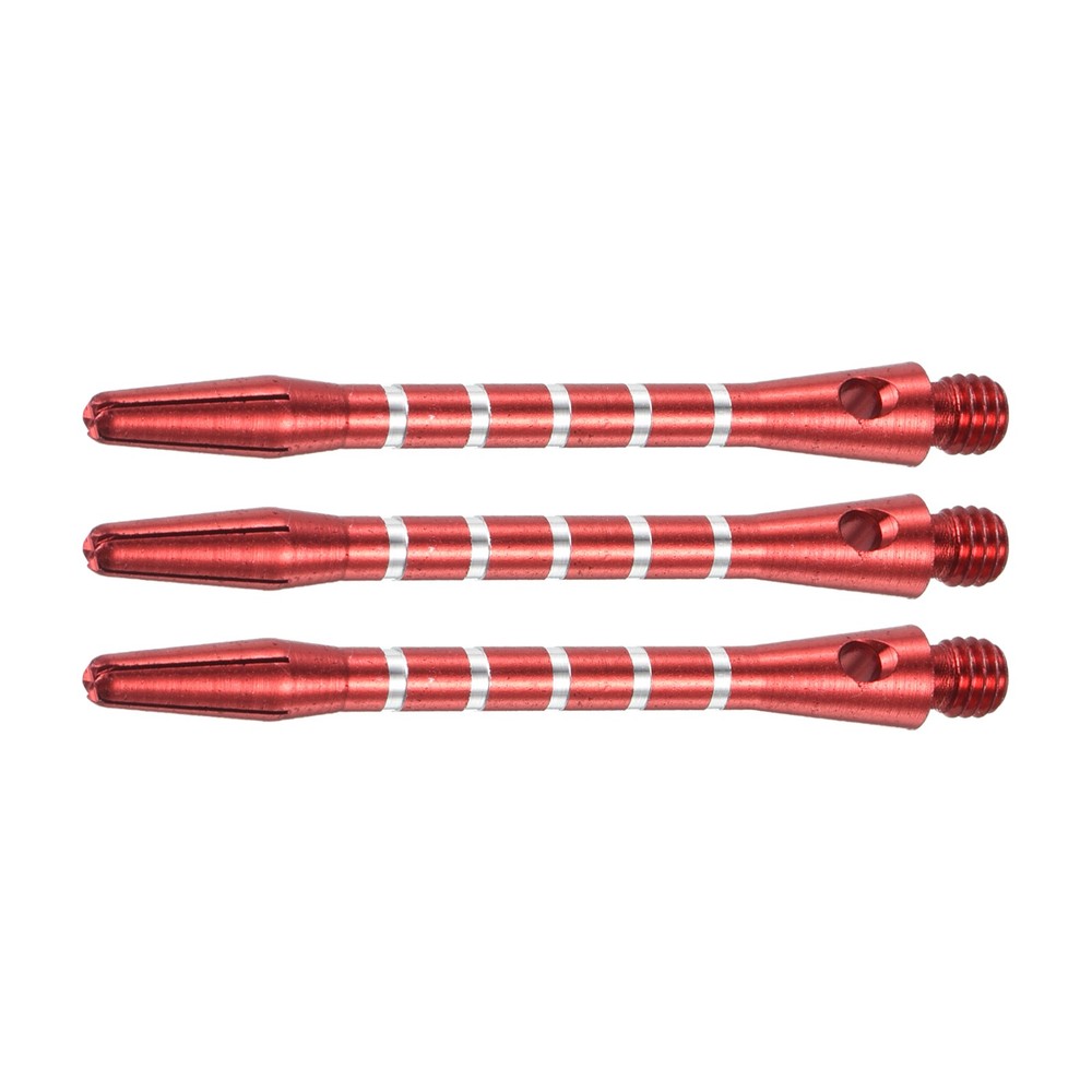 3Pc Dart Shaft,Aluminum Medium 2BA Thread Darts Stem Replacement Red,48mm