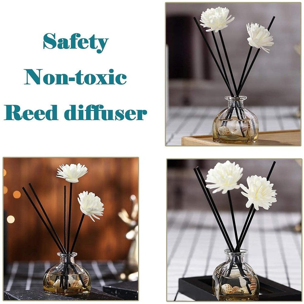 100PCS Reed Diffuser,7 Inch Aromatherapy Diffuser Black Fiber Sticks-Black Re...