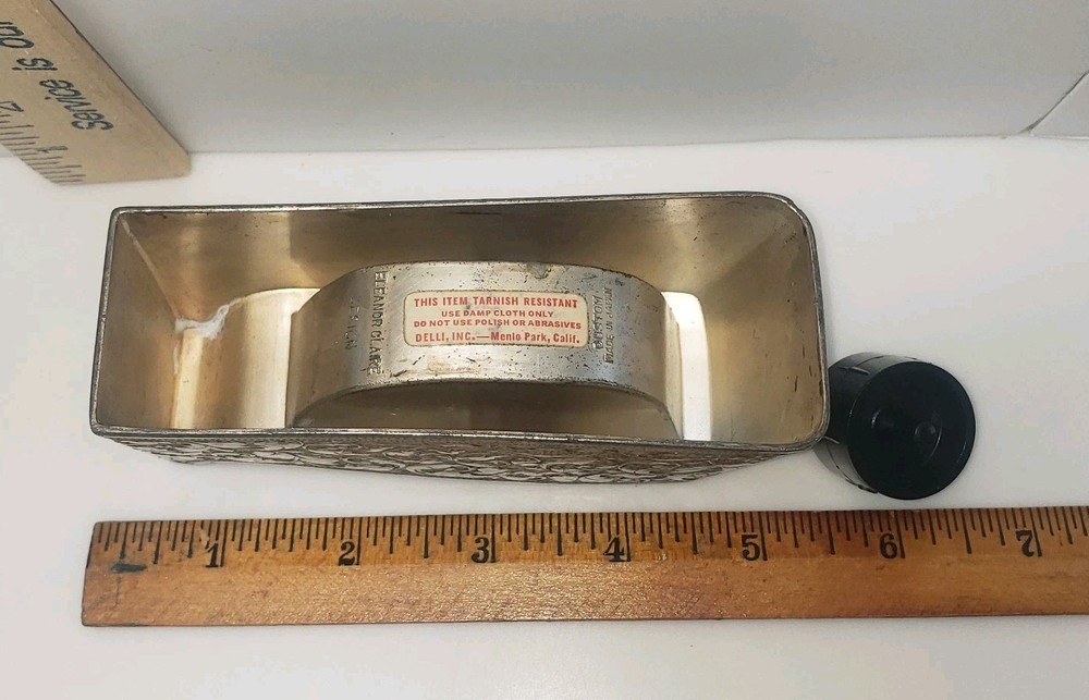 Silver Tone Tape Dispenser ELEANOR CLAIRE Design Delli Inc Desktop Japan Vintage