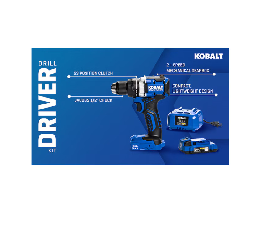 Kobalt 24-volt 1/2-in Keyless Brushless Cordless Drill
