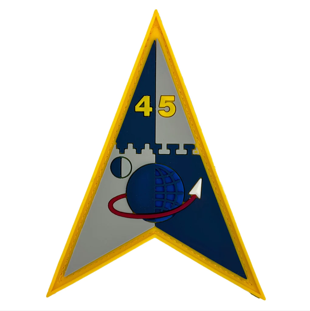 GENUINE U.S. SPACE FORCE PVC PATCH 45TH SPACE LAUNCH DELTA WITH HOOK