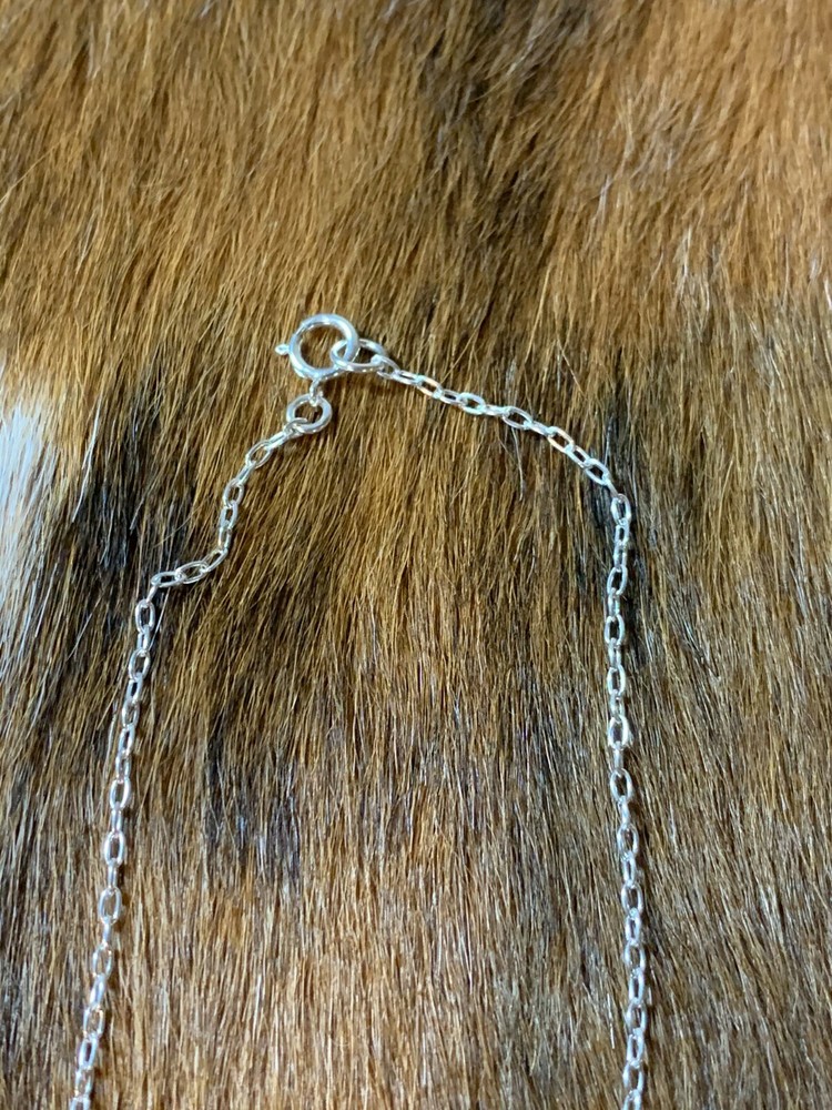 ORANGE SPINY ~ STERLING ~ NECKLACE