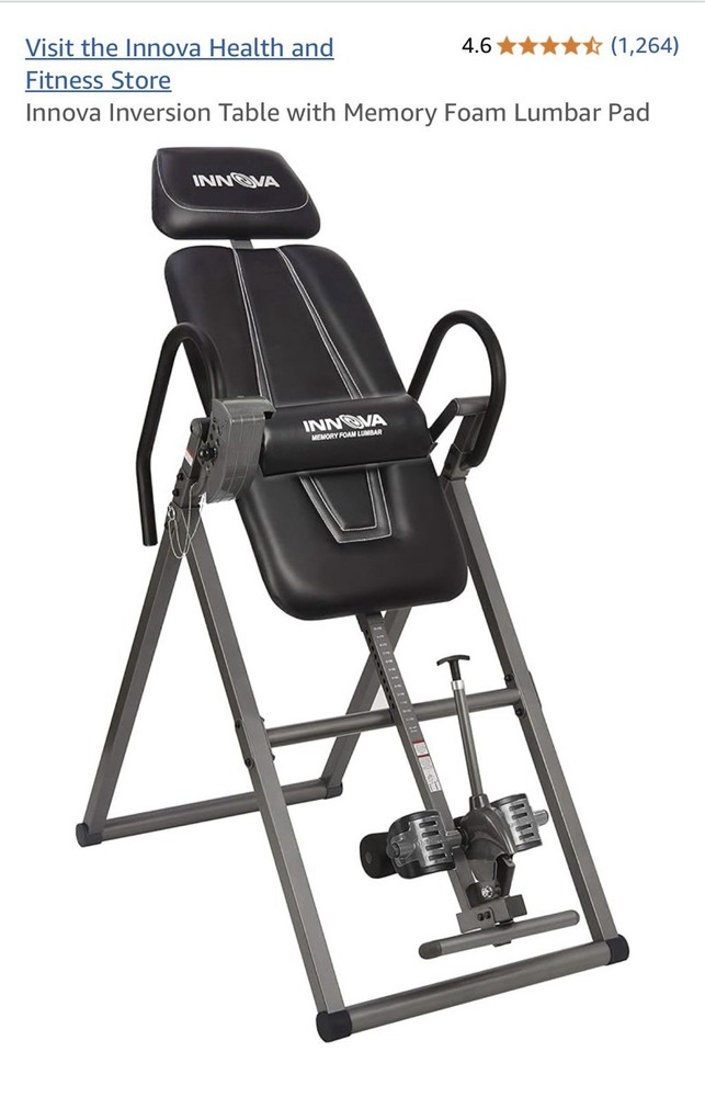 Innova Inversion Table with Memory Foam Lumbar Pad