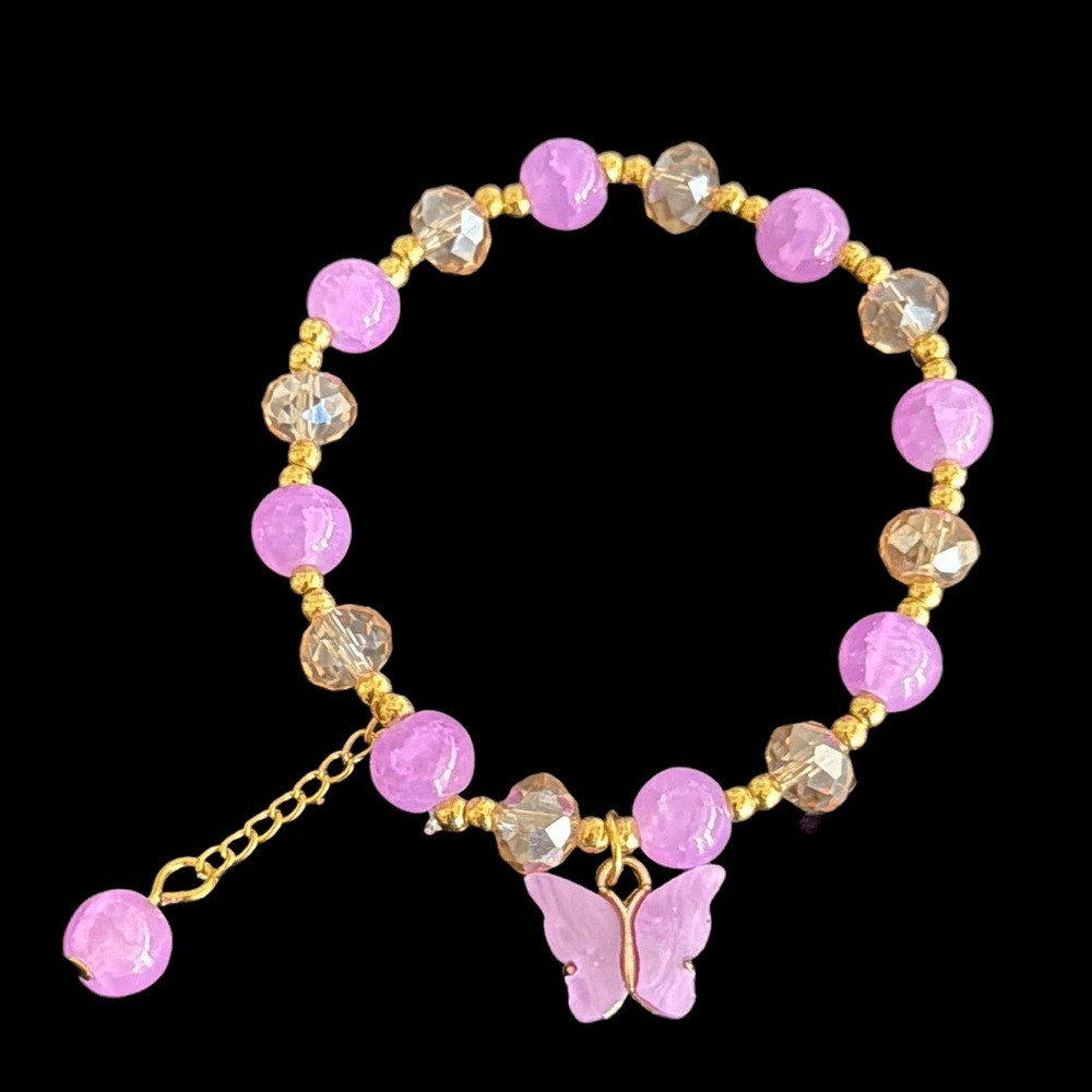 Sunset & Moonlight Butterfly Beaded Bracelet Duo Gift Set